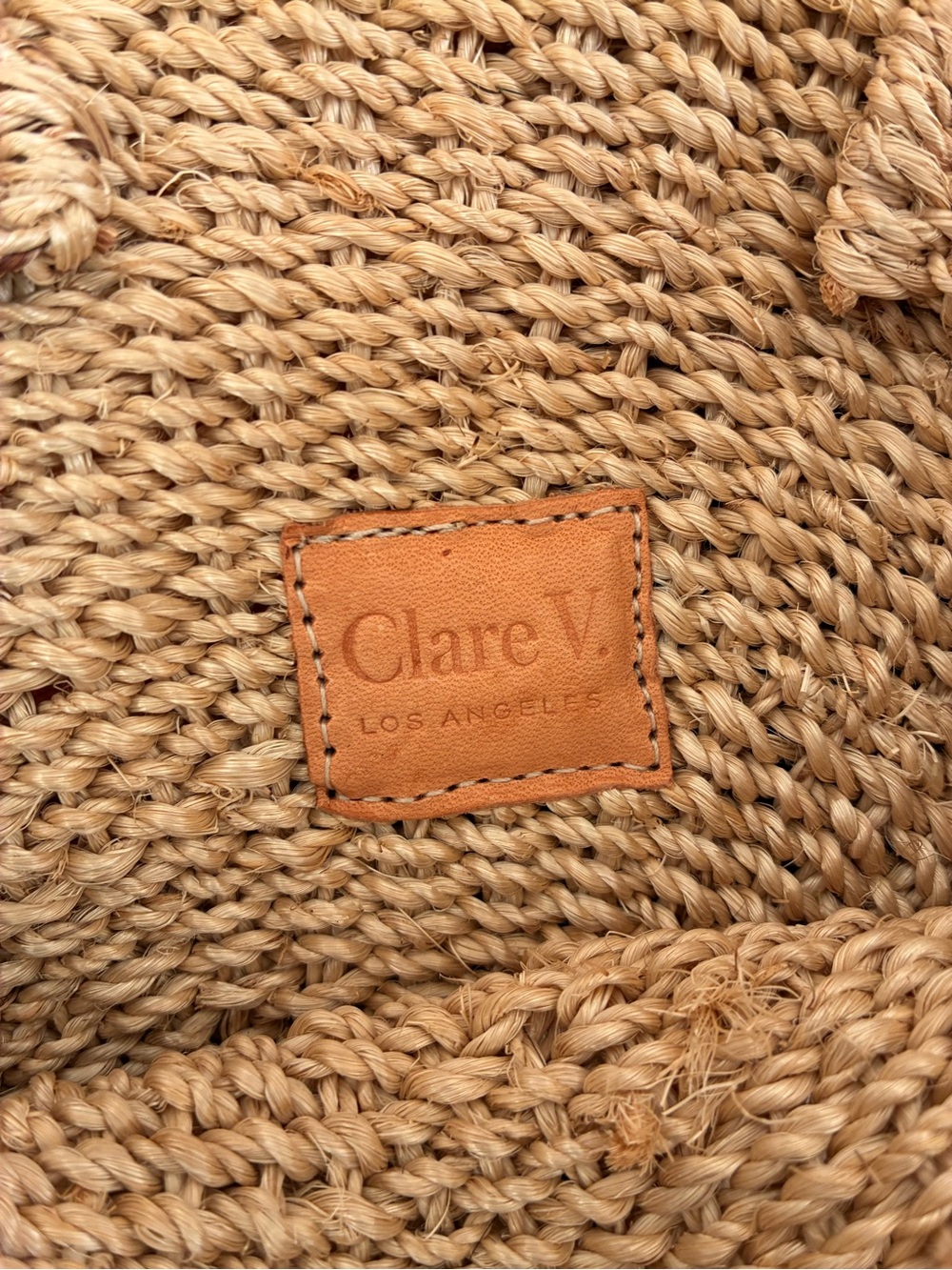 Clare V. Alice Circle Bag in natural woven raffia - Picture 3 of 5